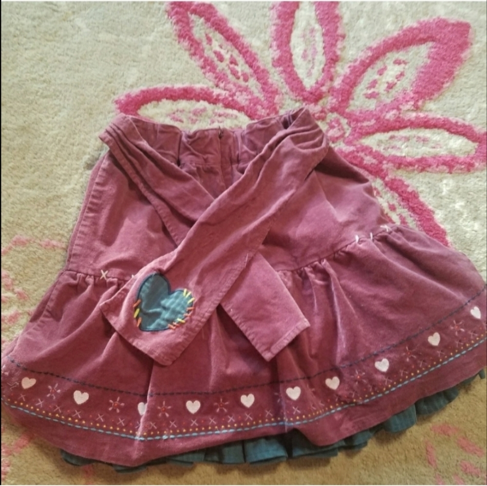 DEUX PAR DEUX girl's sz 7 corduroy skirt